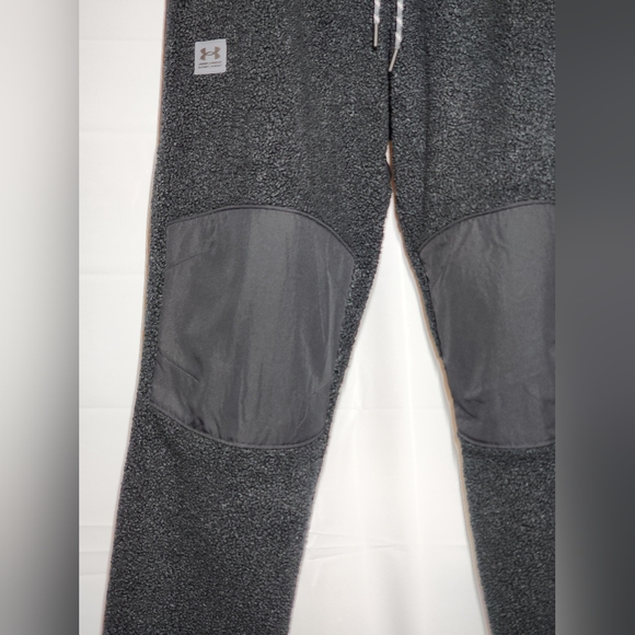 Under Armour Mission Pants Black Small Loose Fit Fleece Pockets Drawstring - Picture 2 of 13